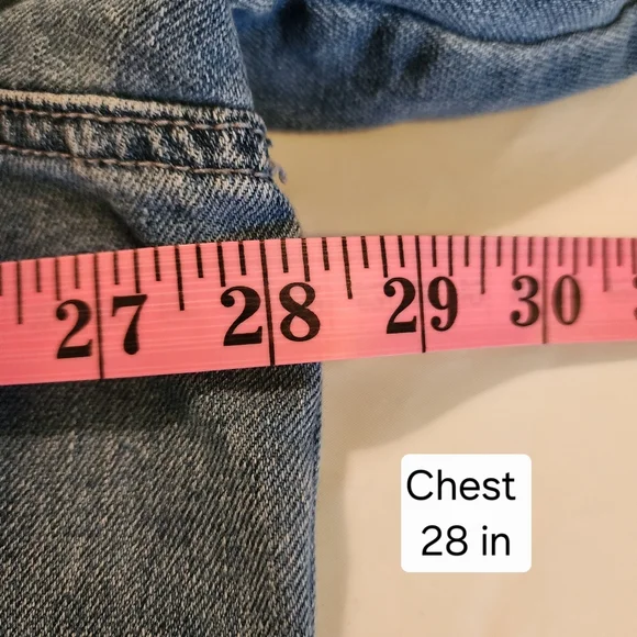 WOMEN'S PLUS SIZE 26/28W - EST.1946 - DISTRESSED DENIM JACKET - Picture 14 of 16